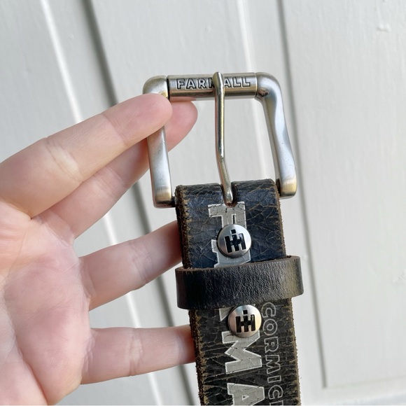 Farmall International Harvester Tractor Distressed Genuine Leather Belt Size 36 - Picture 4 of 7